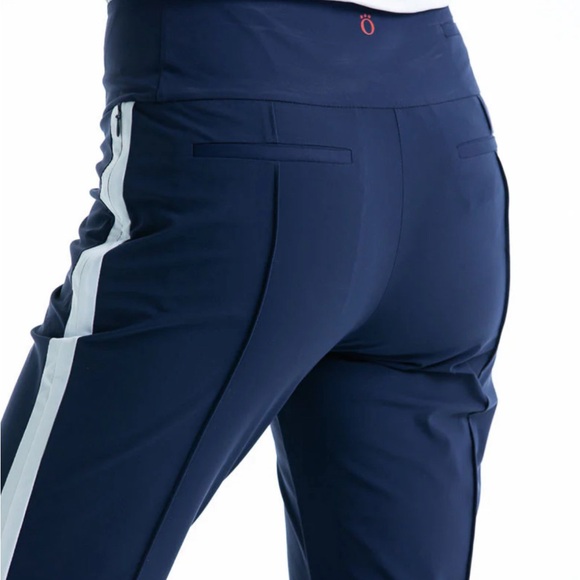 Kinona Tailored Track Golf‎ Pant. Black with neon yellow trim XS - Picture 3 of 10